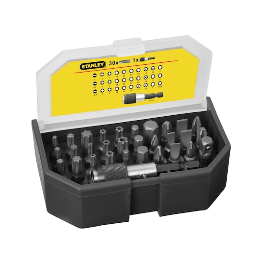 Set 31 Pz Inserti 25 mm. Att. 1/4" + 1 Portainserti Magnetico a Sgancio Veloce