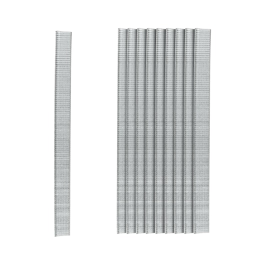 STANLEY 1-SWK-BN375T photography of silver brad nails bundle, front angle, on white background.