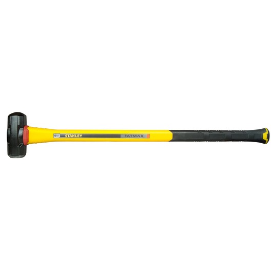 Stanley FatMax sledgehammer with yellow and black handle, suitable for heavy-duty construction work.