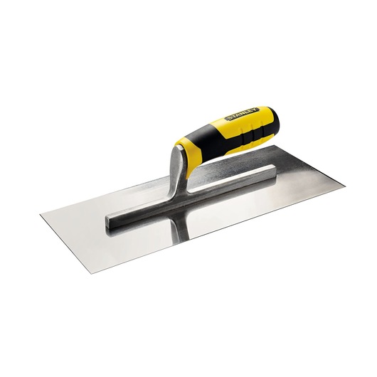 STANLEY STHT0-05900 plastering trowel with yellow and black handle, angled product photo on white background.