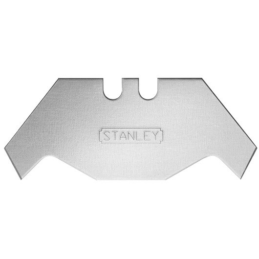 Stanley replacement utility knife blade, silver, for cutting and general use.