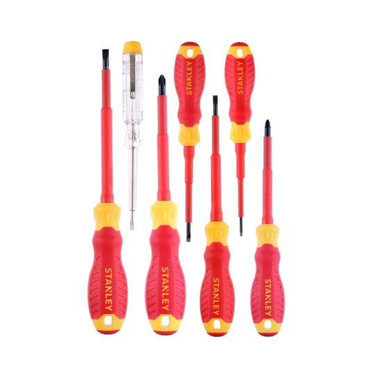 Set 6 giraviti STANLEY® lama isolata VDE con tester