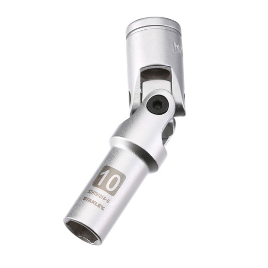 STANLEY STHT81016-0 swivel socket 10mm, silver, tool category, close-up photo on white background.