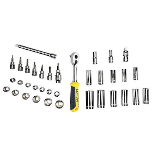 Modulo set 36 pz chiavi a bussola - att. 3/8" -  Transmodule System